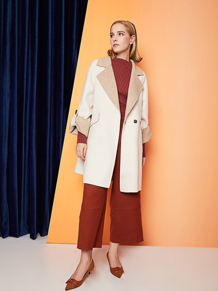 安姬曼女装品牌新款韩版气质修身显瘦中长款外套