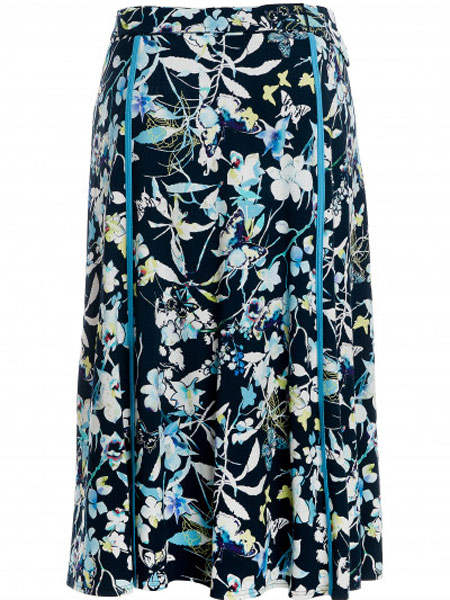 弗兰克 瓦尔德FRANK WALDER女装品牌2019春夏新款时尚休闲优雅气质百搭印花半身裙