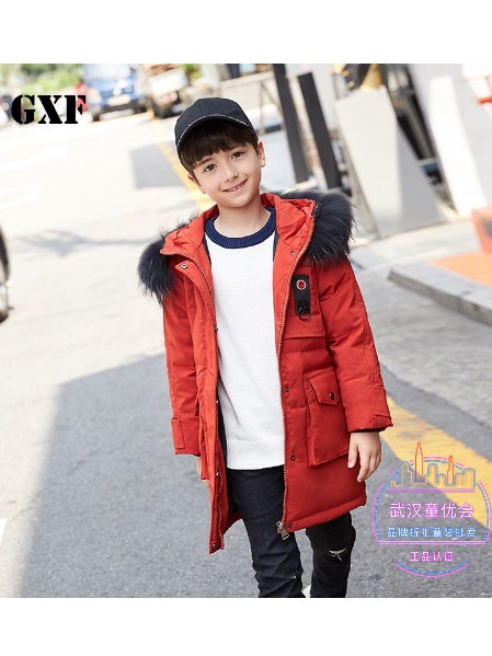 【GXF童装羽绒服】19年新款90白鸭绒加厚外套一手货源批发