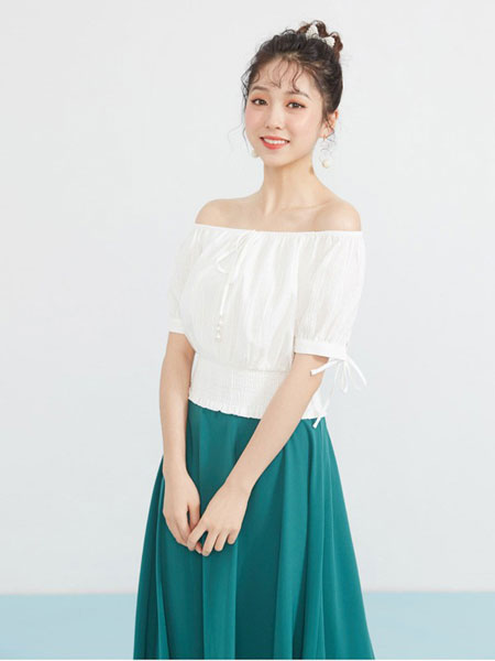 爱衣服女装品牌2019春夏民国唐装旗袍两件套装裙