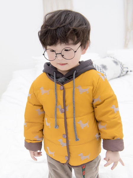 波波龙童装品牌2019秋冬儿童羽绒棉服中小童加厚棉外套