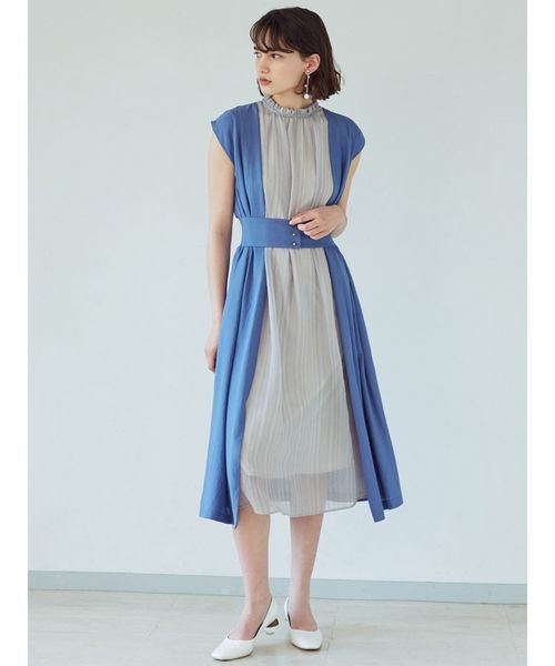 Laguna Moon女装品牌2019春夏新款气质洋气显瘦拼接连衣裙
