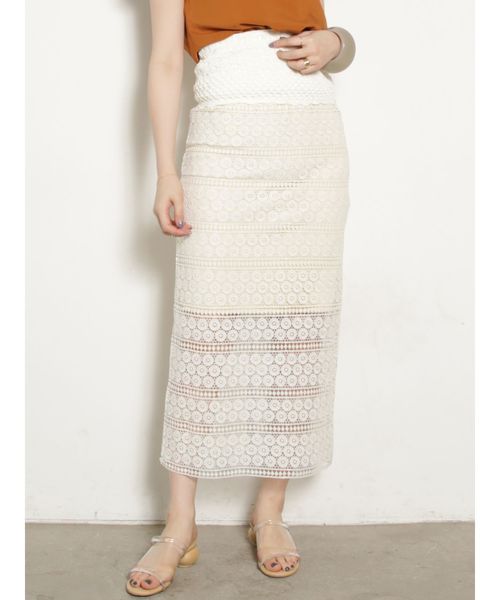 Laguna Moon女装品牌2019春夏新款韩版包身裙时尚气质中长裙一步裙蕾丝半身裙
