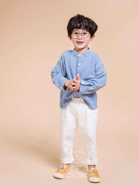 维尼叮当童装品牌2019秋季新款儿童韩版上衣格子衬衣潮
