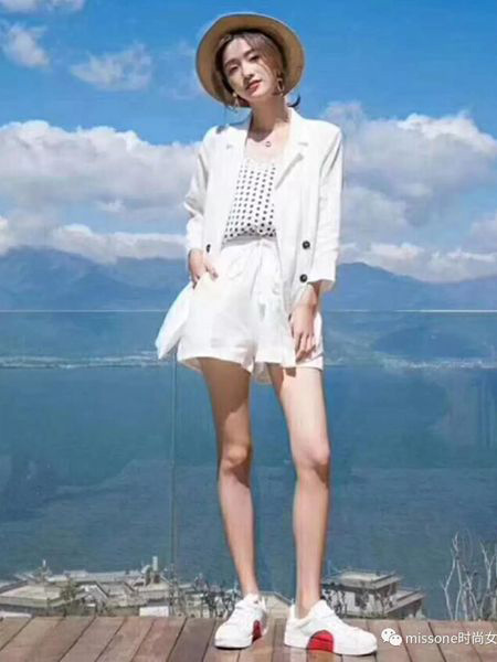 MISS ONE女装品牌2019秋季新款韩版时尚短裤套装宽松外套潮