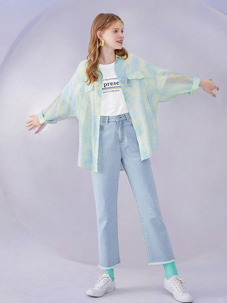 阔色kuose女装品牌2019春夏韩版新款设计感宽松bf长袖不规则上衣衬衫