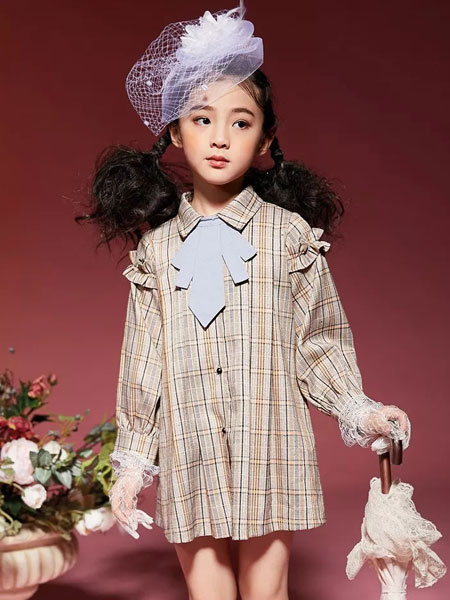 玛玛米雅童装品牌2019秋季新款韩版时尚气质格子休闲外套潮