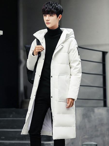 耐彪NAIBIAO男装品牌2019秋冬新款韩版潮流修身过膝加厚保暖外套