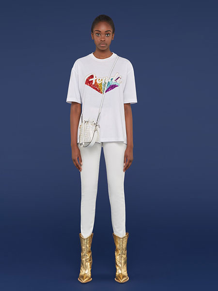 Fendi芬迪女装品牌2019春夏新款潮时尚字母短袖T恤