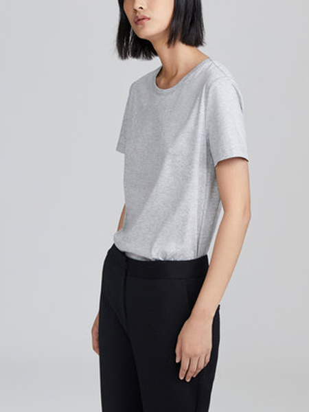 ICICLE女装品牌2019春夏新款纯棉针织短袖T恤