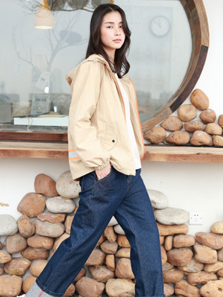 BUKHARA布卡拉女装品牌2019秋季新款韩版百搭时尚休闲连帽外套