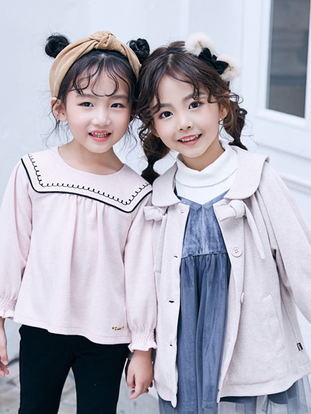 嗒嘀嗒童装品牌2019秋冬洋气时髦两件套韩版潮