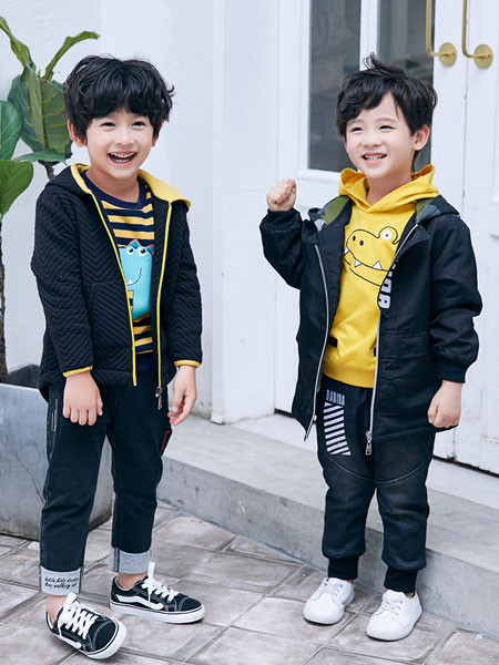 嗒嘀嗒童装品牌2019秋冬新款夹棉夹克宽松中大童潮