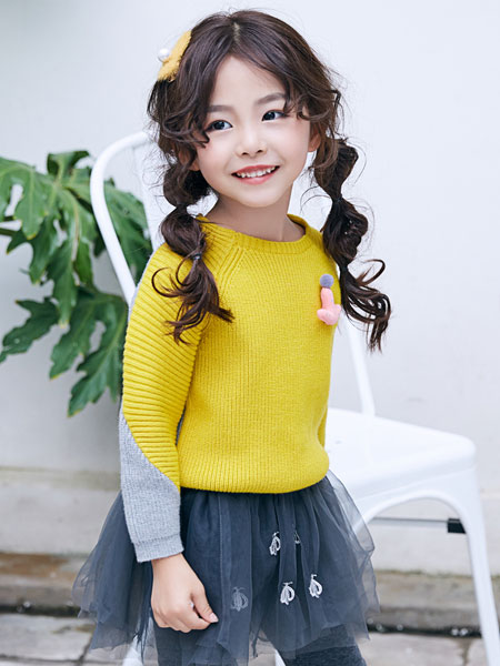 嗒嘀嗒童装品牌2019秋冬冬新款百搭毛衫洋气打底套头毛衣