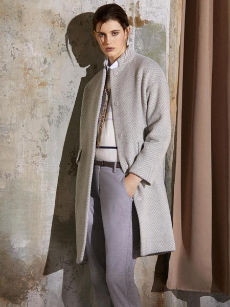 蓓赛丽珂PESERICO女装品牌2019秋冬新款韩版过膝双面羊绒外套
