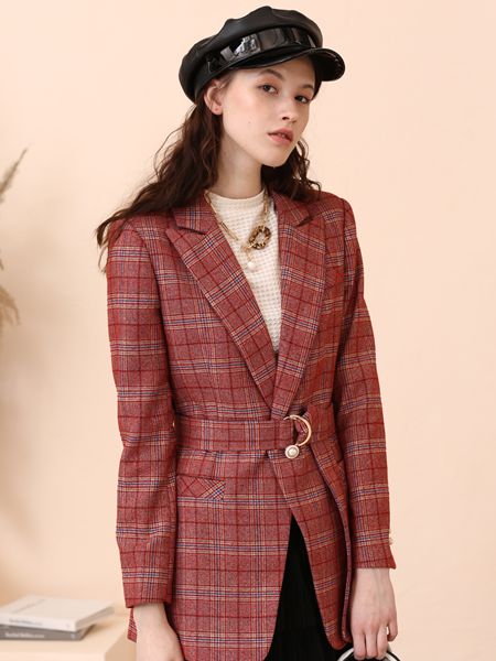 百图女装品牌2019秋冬韩版洋气减龄气质西服短裤两件套装