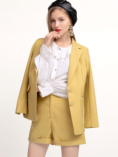 欧玥女装品牌2019春夏洋气时髦开衫长裤两件套潮