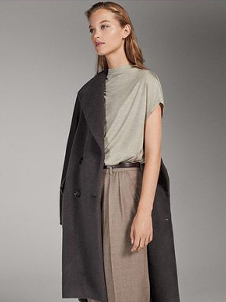 奥利维尔·斯泰利女装品牌2019秋冬毛呢长款大衣