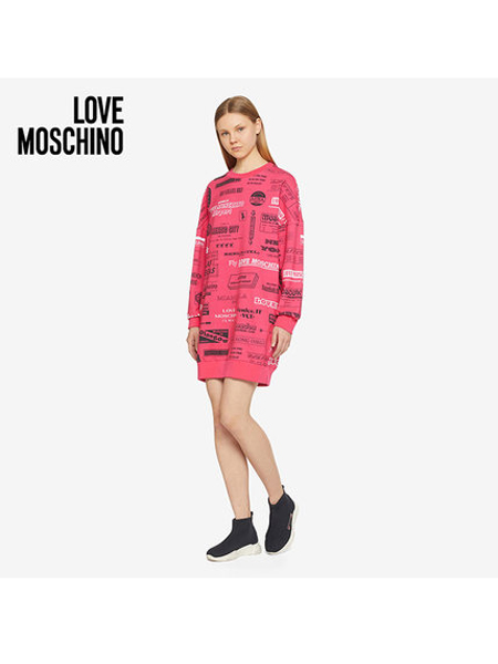 Boutique Moschino女士简约时髦字母印花连衣裙