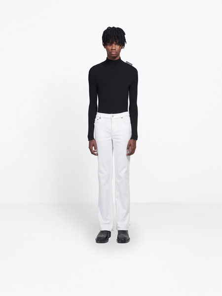 Balenciaga巴黎世家2020春夏新款西装裤子白色