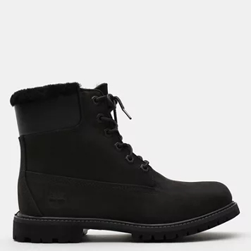 Timberland6英寸黑色女士羊毛靴