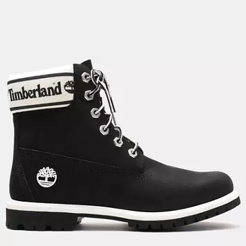 Timberland黑色女士6英寸徽標(biāo)領(lǐng)靴子