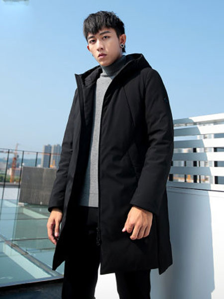 杰尼威尼羽绒服加厚中长款韩版修身帅气青年中年冬装潮流保暖外套
