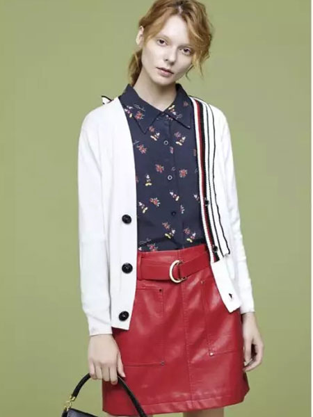 朗斯莉女装品牌2020春夏新款纯色针织纽扣长袖衬衫