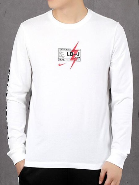 Nike耐克男装2020春季詹姆斯运动服跑步透气长袖T恤CD1124-100