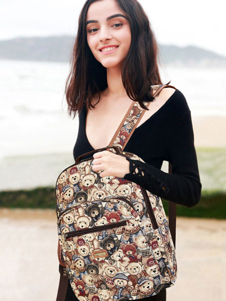 丹尼熊包包女2020新款斜挎包女小包休闲简约韩版单肩帆布包小挎包经典百搭 时尚休闲 轻便旅行