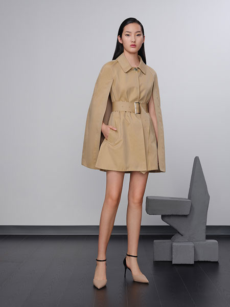 荷比俪女装品牌2020春夏新款纯色气质连衣裙