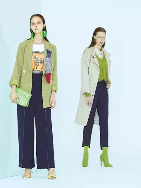 卡芙芮女装品牌2020春夏新款纯色纽扣气质大衣