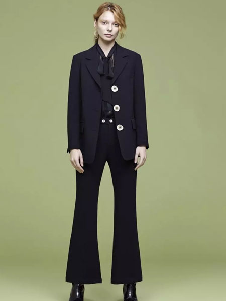 朗斯莉女装品牌2020春夏新款纯色ol气质西装套装