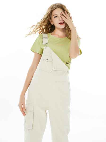U-Cevel女装品牌2020春夏新款纯色吊带连体裤
