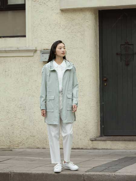 ClothScenery布景女装品牌2020春夏新款纯色气质长款风衣