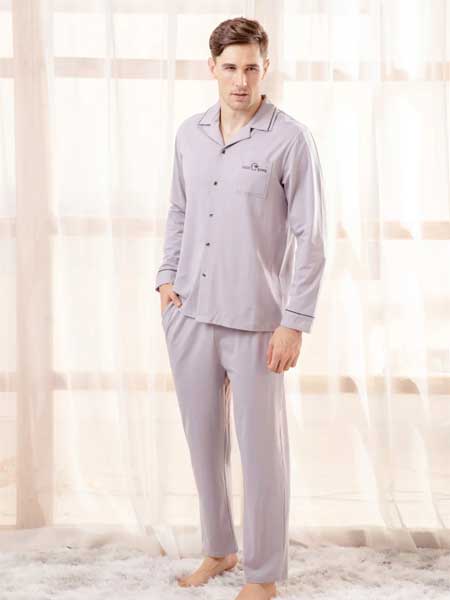欧林雅内衣品牌2020春夏新款纯色长袖家居服