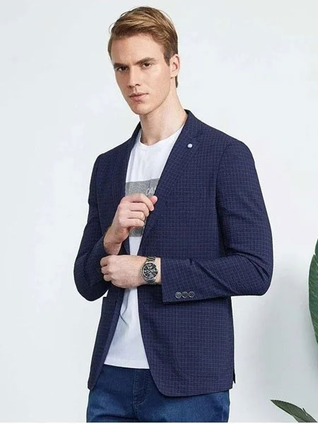 梵思诺VERSINO男装品牌2020春夏新款纯色西装外套 商务休闲成熟