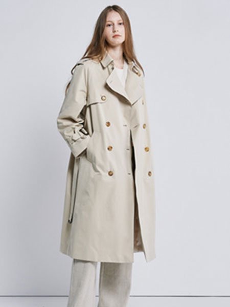 艾匹思女装品牌2020春夏新款纯色翻领气质大衣