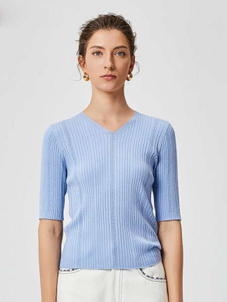 印象草原女装品牌2020春夏新款针织衫慵懒修身上衣