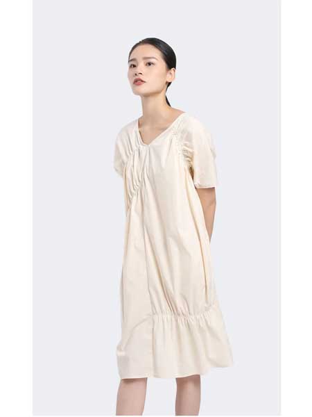 法路易娜女装品牌2020春夏新款时尚纯色连衣裙