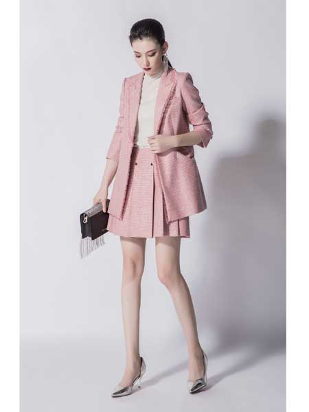 JA女装品牌2020春夏新款粉色休闲小西装外套