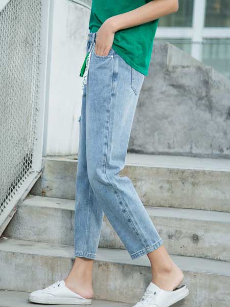 尚谷男装品牌2020春夏女性宽松显瘦牛仔裤