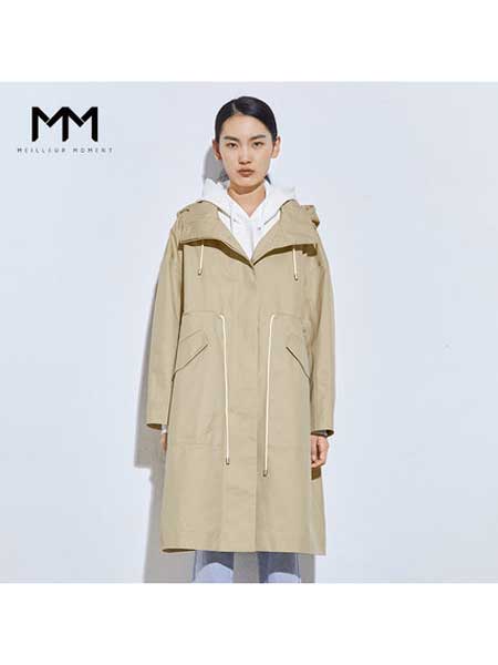 麦檬女装品牌2020春夏新款韩版中长款英伦风风衣外套女