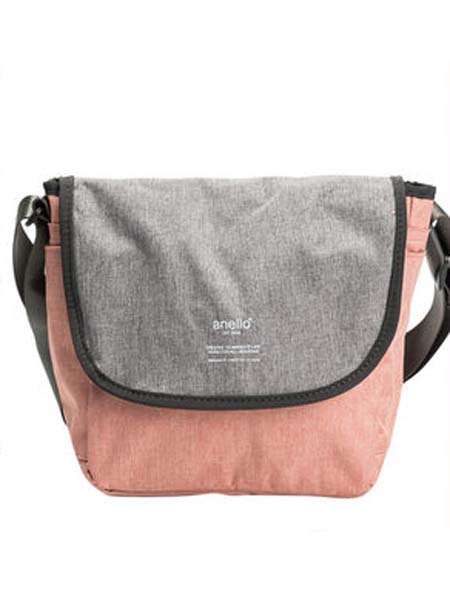 anello箱包品牌2020春夏灰色粉色日本潮流高密度木纹涤纶小号单肩包斜挎包背包
