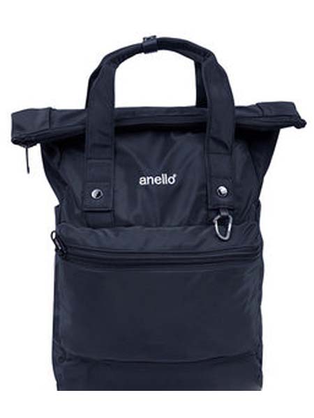 anello箱包品牌2020春夏藏蓝色高密卷口户外旅行双肩包背包大包