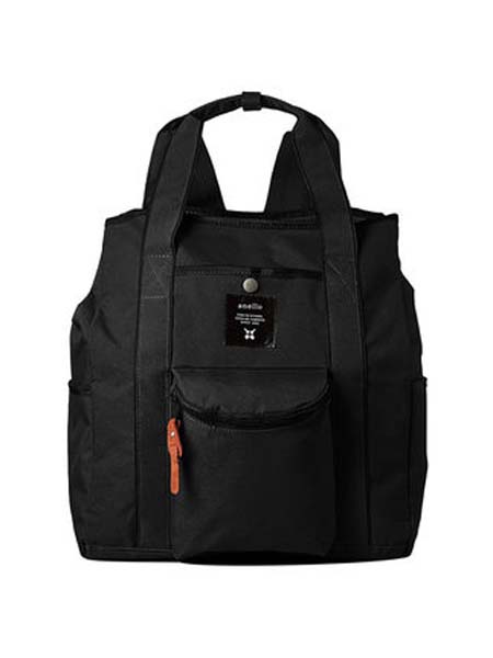 anello箱包品牌2020春夏黑色高密卷口户外旅行双肩包背包小包