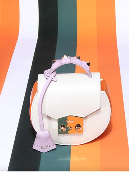 IAMNOT箱包品牌2020春夏白色圆形手提包单肩斜挎包