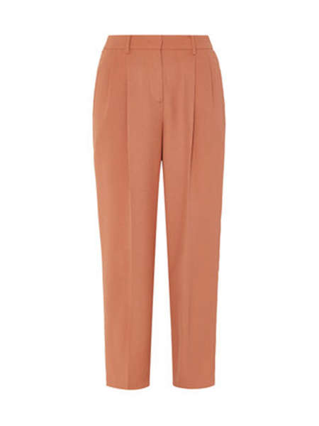 米茜尔女装品牌2020春夏橘红色七分裤
