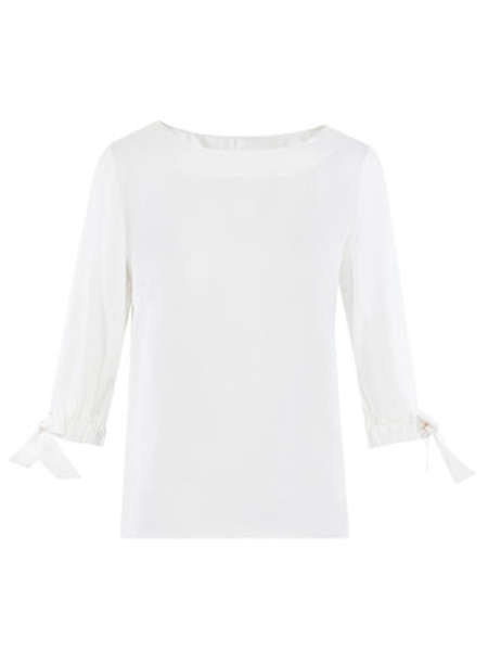 米茜尔女装品牌2020春夏白色上衣纯白