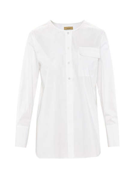 米茜尔女装品牌2020春夏衬衫长袖白色